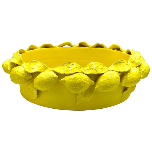 Lemons Design Ceramic Oval Bowl