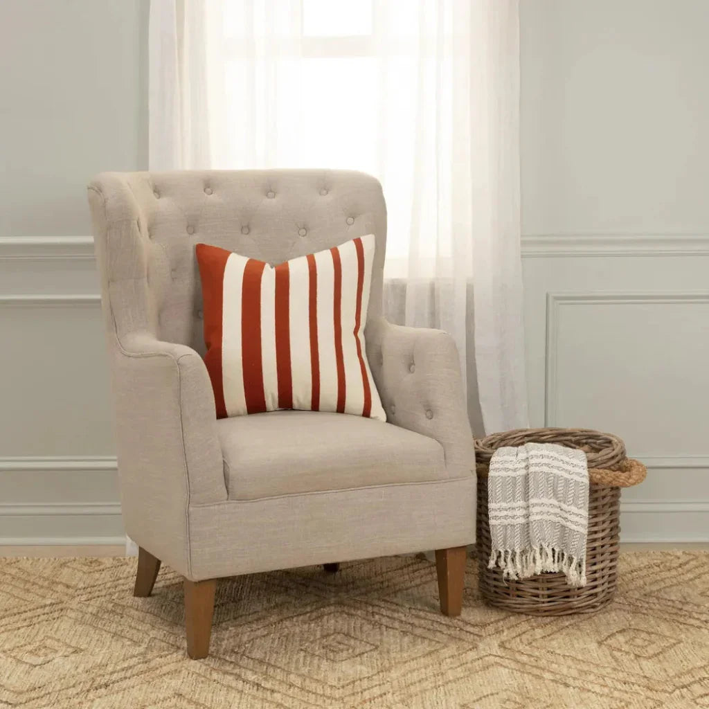 Leo Striped Couch Throw Pillow Covers Down Insert - LOOMLAN - LOOMLAN - Throw Pillows