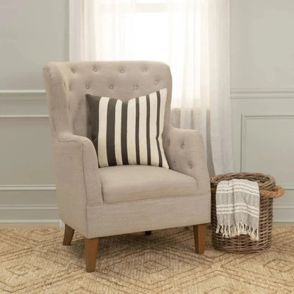 Leo Striped Couch Throw Pillow Covers Down Insert - LOOMLAN - LOOMLAN - Throw Pillows