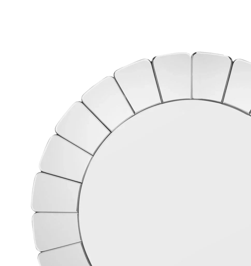 Leona Clear Round Design Wall Mirror - LOOMLAN - Bassett Mirror - Wall Mirrors