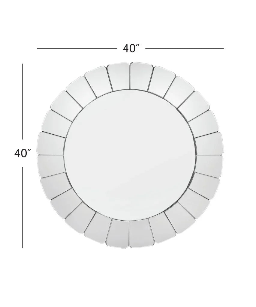 Leona Clear Round Design Wall Mirror - LOOMLAN - Bassett Mirror - Wall Mirrors