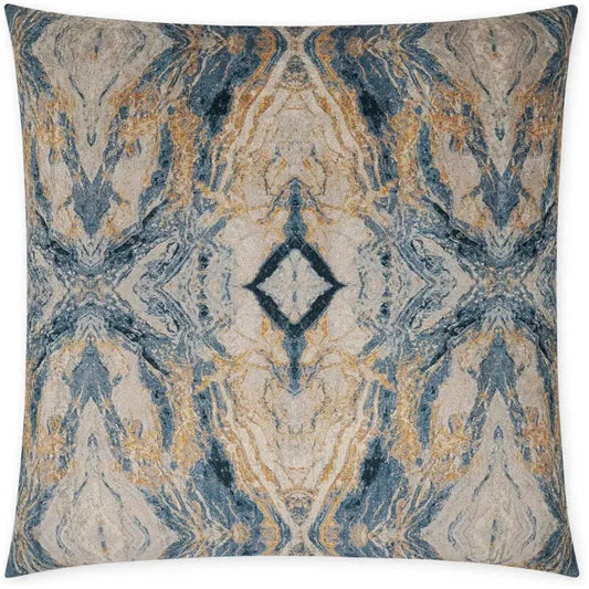 Leonna Glam Abstract Blue Large Throw Pillow Insert - LOOMLAN - D.V. Kap - Throw Pillows