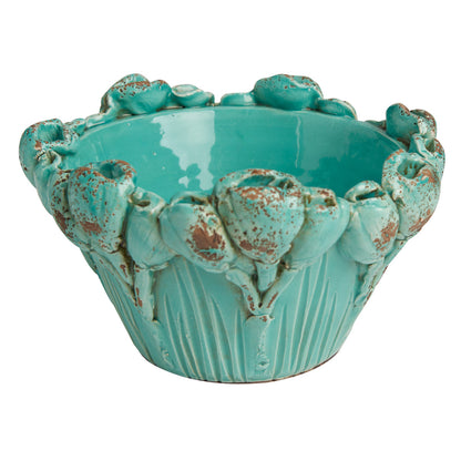 Les Fleur Flower Design Ceramic Bowl