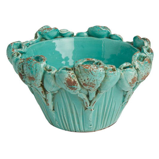 Les Fleur Flower Design Ceramic Bowl