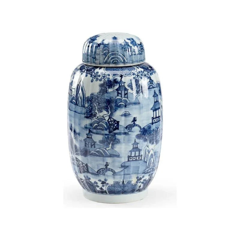 Lidded Spencer Ceramic Vase - LOOMLAN - Chelsea House - Vases & Jars