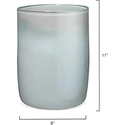 Light Blue Glass Vapor Vase 11" - LOOMLAN - Jamie Young - Vases & Jars