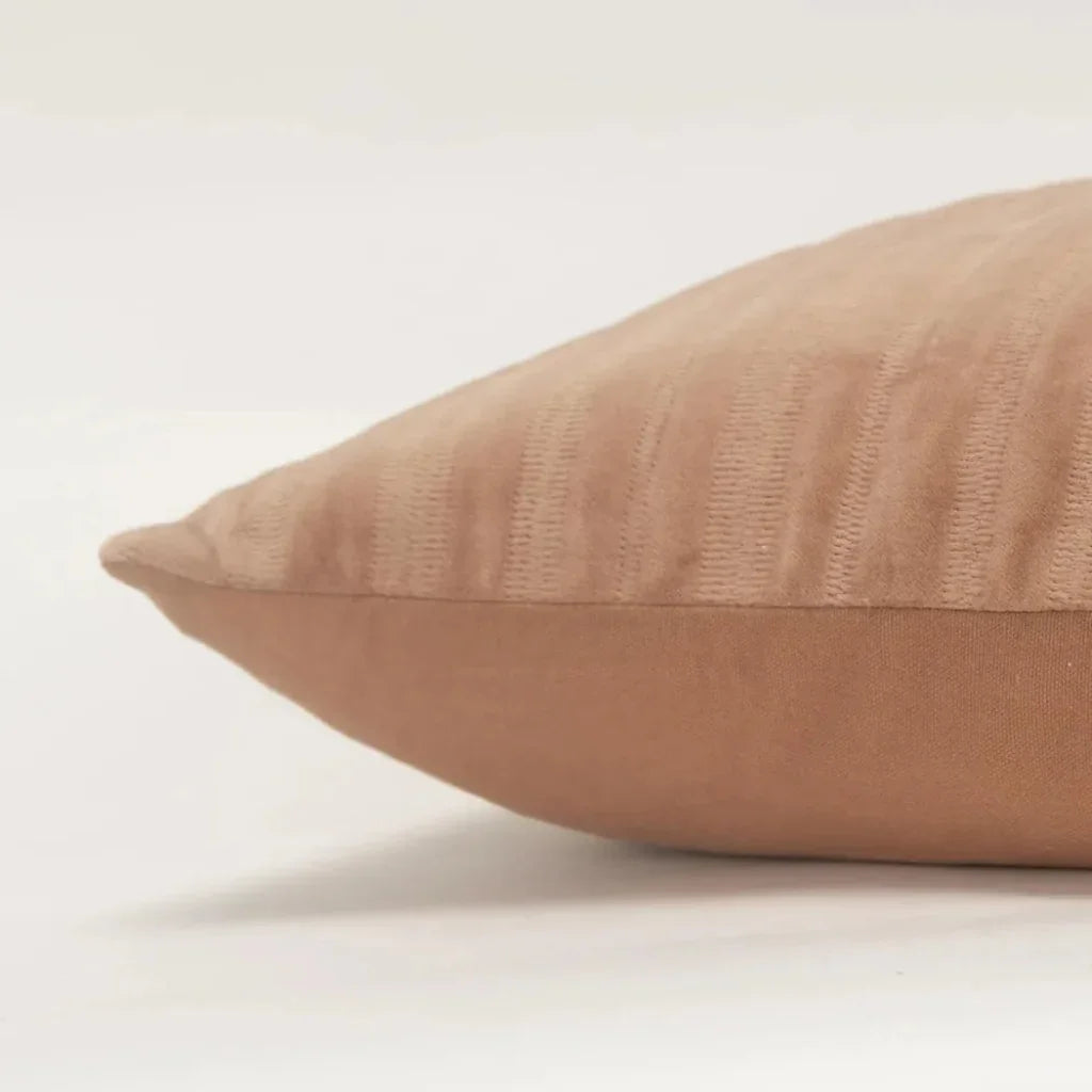 Lila Embroidered Stripes Lumbar Pillow Cover Insert - LOOMLAN - LOOMLAN - Throw Pillows