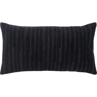 Lila Embroidered Stripes Lumbar Pillow Cover Insert - LOOMLAN - LOOMLAN - Throw Pillows