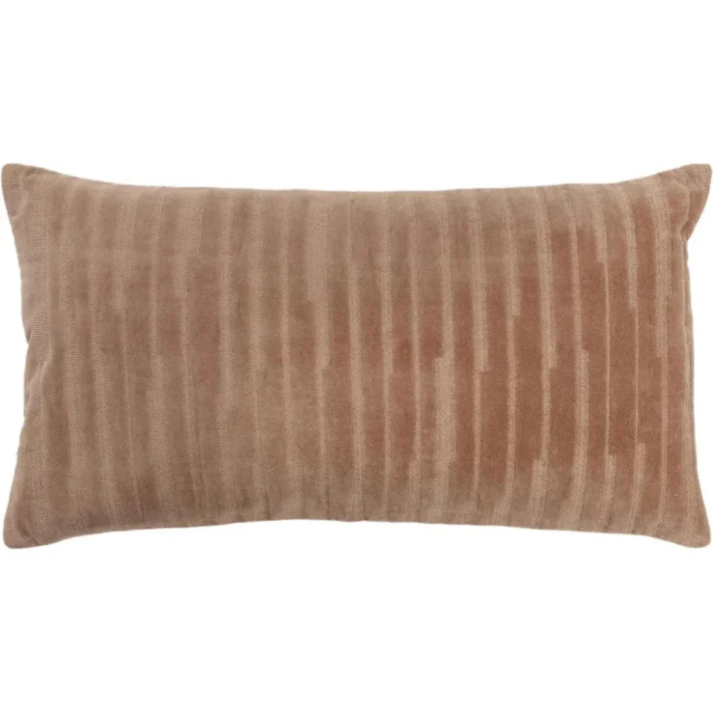 Lila Embroidered Stripes Lumbar Pillow Cover Insert - LOOMLAN - LOOMLAN - Throw Pillows