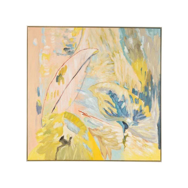 Lilies Hand-Painted Eye-Catching Artwork-Framed Wall Art-Chelsea House-LOOMLAN
