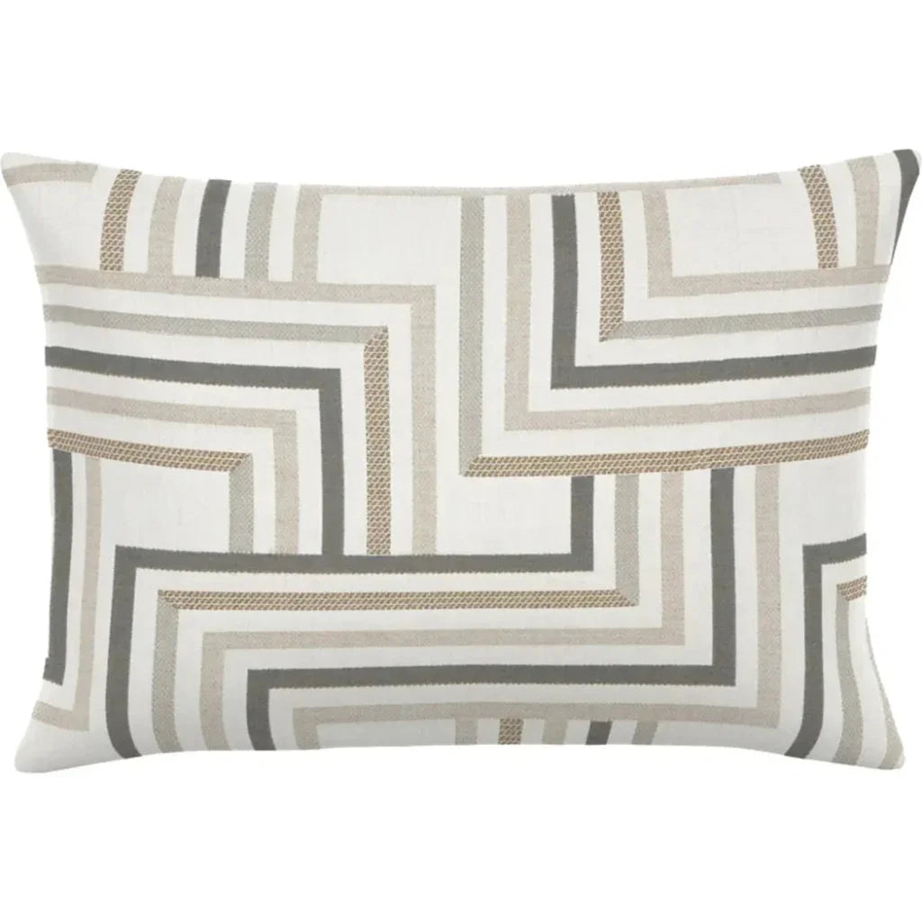 Linework Dove Handmade Outdoor Pillow-Outdoor Pillows-Earnest Collection-20"x13" Lumbar-LOOMLAN