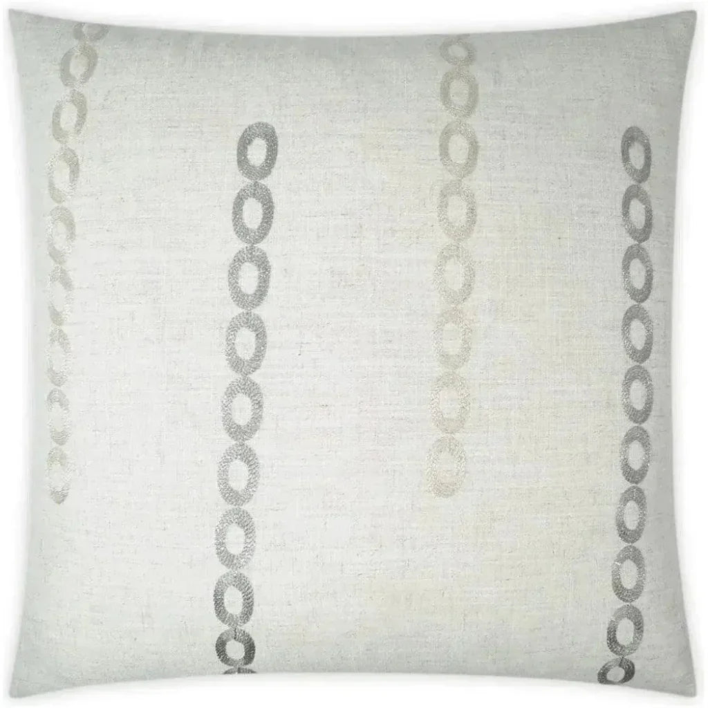 Links Silver White Large Throw Pillow Insert - LOOMLAN - D.V. Kap - Throw Pillows