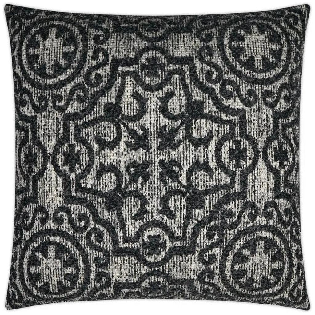 Linz Traditional Black Grey Large Throw Pillow Insert - LOOMLAN - D.V. Kap - Throw Pillows