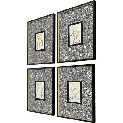Liquid Gold I Wood Metallic Framed Wall Art 4PC -- view 3