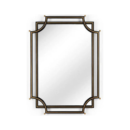 London Church Two Stacked Metal Framed Wall Mirror - LOOMLAN - Chelsea House - Wall Mirrors