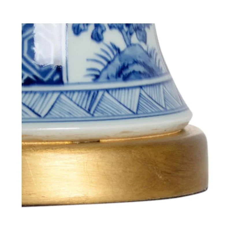 London Hand Painted Ceramic Gold Accents Table Lamp - LOOMLAN - Chelsea House - Table Lamps