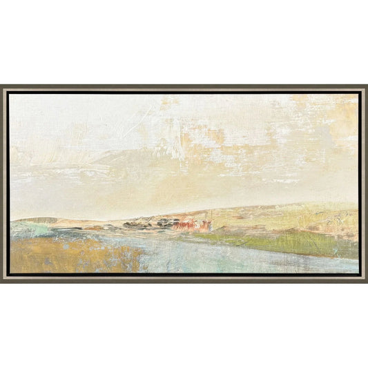 Long Lines Green Canvas Art