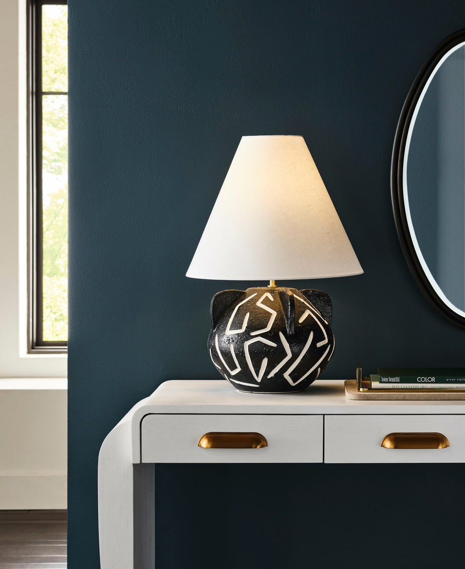 Loris Italian Textured Ceramic Table Lamp