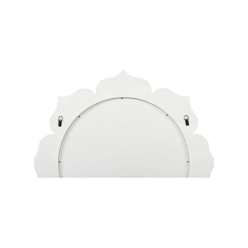 Lotus Flower Shaped White Wall Mirror - LOOMLAN - Chelsea House - Wall Mirrors