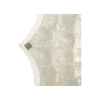 Lotus Flower Shaped White Wall Mirror - LOOMLAN - Chelsea House - Wall Mirrors