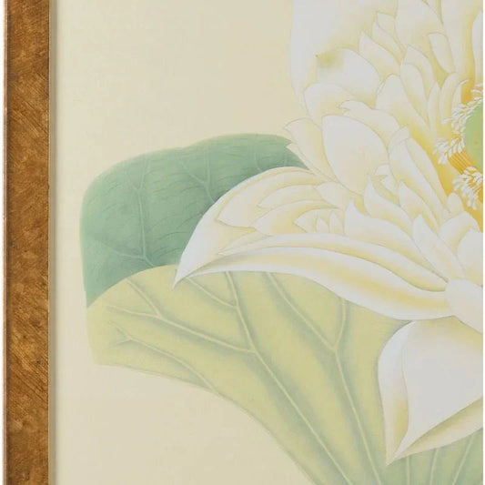 Lotus Panel Gold Framed Artwork-Framed Wall Art-Chelsea House-LOOMLAN