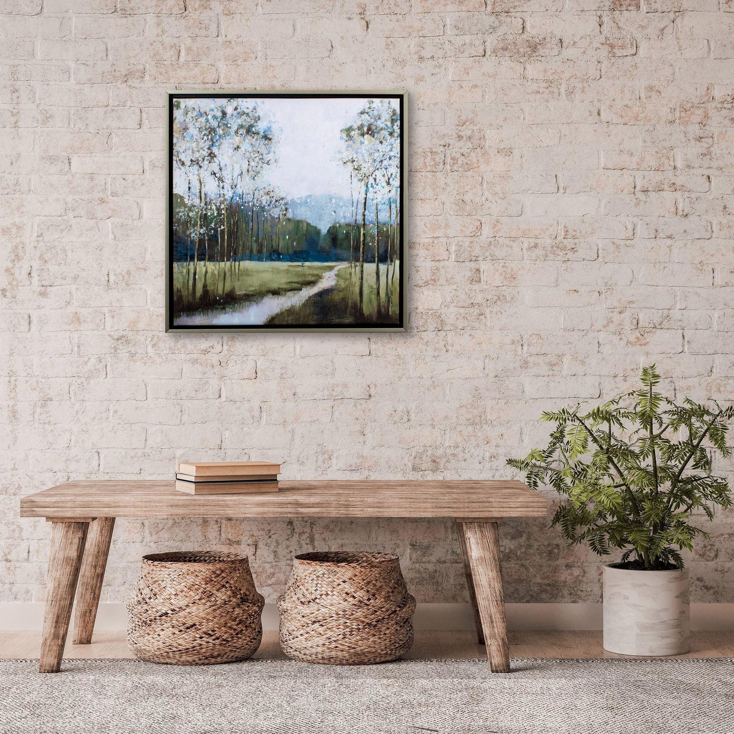 Lovely Landscape Brown Canvas Art