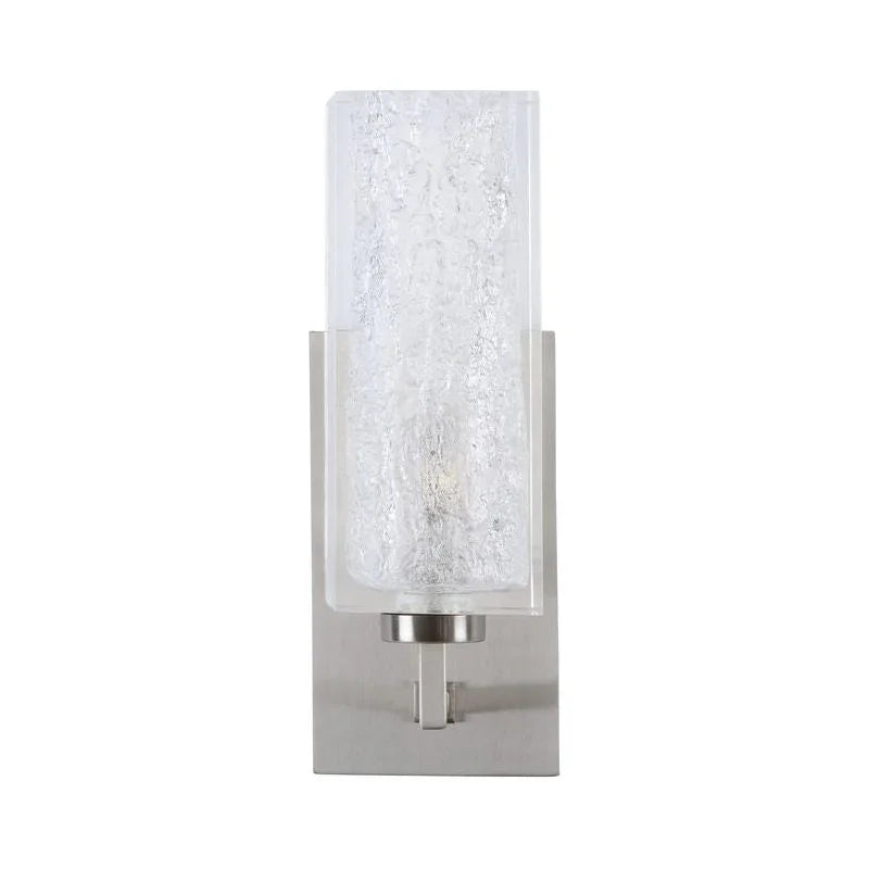 Lucallan Nickel Finish Acrylic Wall Sconce - LOOMLAN - Wildwood - Wall Sconces