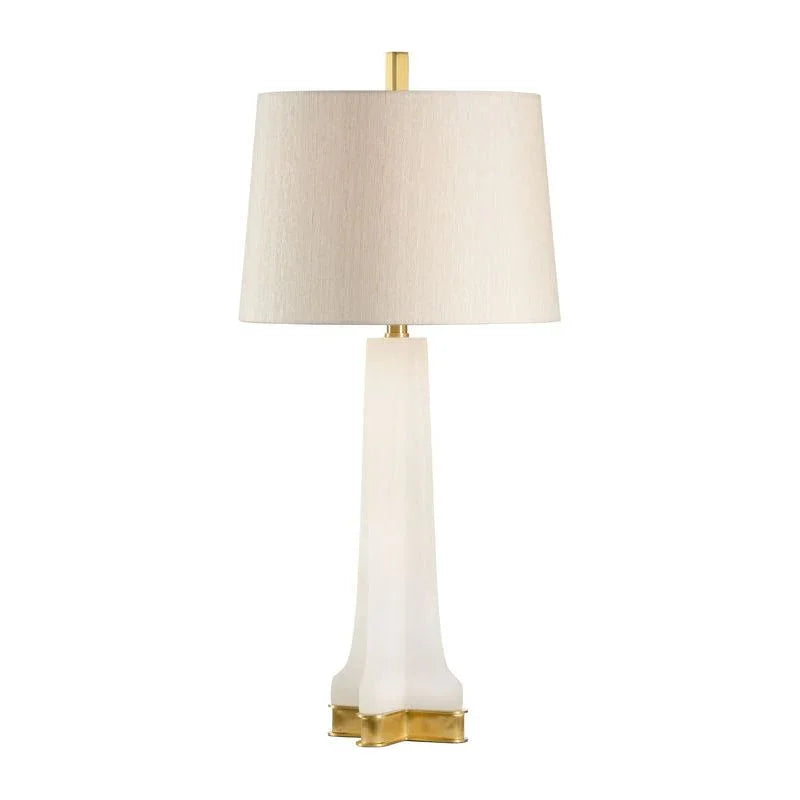 Lucas Alabaster And Brass Mount Table Lamp - LOOMLAN - Wildwood - Table Lamps