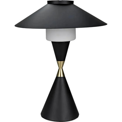 Lucia Black Steel Table Lamp - LOOMLAN - Noir - Table Lamps