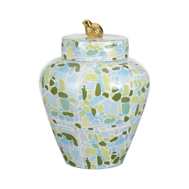 Lumberton Classic Designed Jar With Lid - LOOMLAN - Chelsea House - Vases & Jars