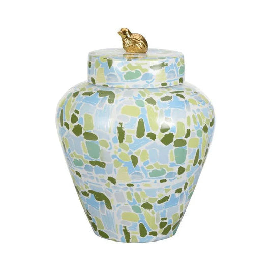 Lumberton Classic Designed Jar With Lid - LOOMLAN - Chelsea House - Vases & Jars