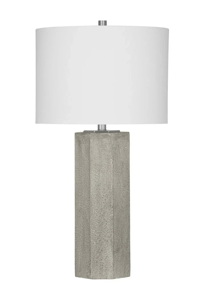 Luna Grey Cement Body Table Lamp - LOOMLAN - Bassett Mirror - Table Lamps