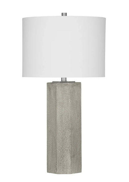 Luna Grey Cement Body Table Lamp - LOOMLAN - Bassett Mirror - Table Lamps