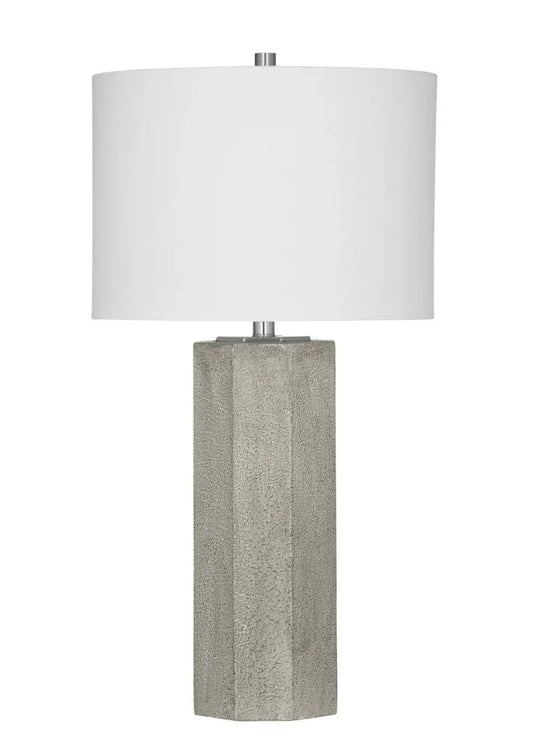 Luna Grey Cement Body Table Lamp - LOOMLAN - Bassett Mirror - Table Lamps