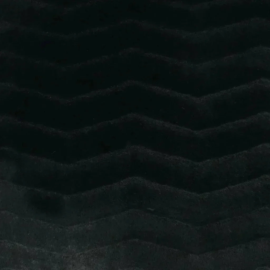 Lush Chevron Faux Fur Black Large Throw Pillow Insert - LOOMLAN - D.V. Kap - Throw Pillows