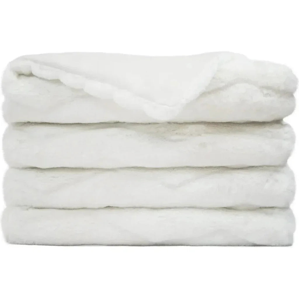 Lush Chevron Throw - Snow - LOOMLAN - D.V. Kap - Throw Blankets