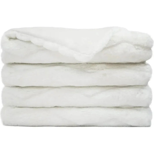 Lush Chevron Throw - Snow - LOOMLAN - D.V. Kap - Throw Blankets