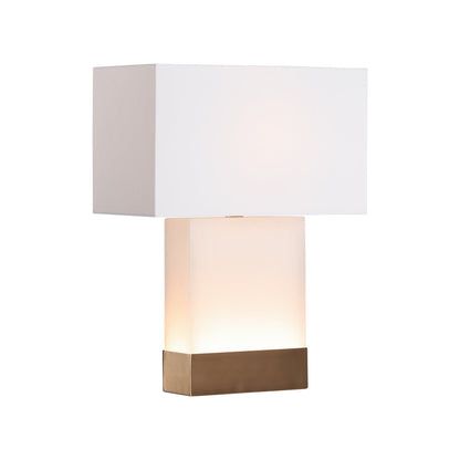 Luster White Alabaster Table Lamp