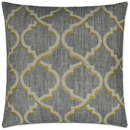 Lustrous Lattice Graphite Grey Throw Pillow Insert - LOOMLAN - D.V. Kap - Throw Pillows