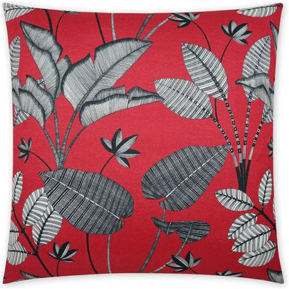 Luzon Red Floral Red Large Throw Pillow Insert - LOOMLAN - D.V. Kap - Throw Pillows