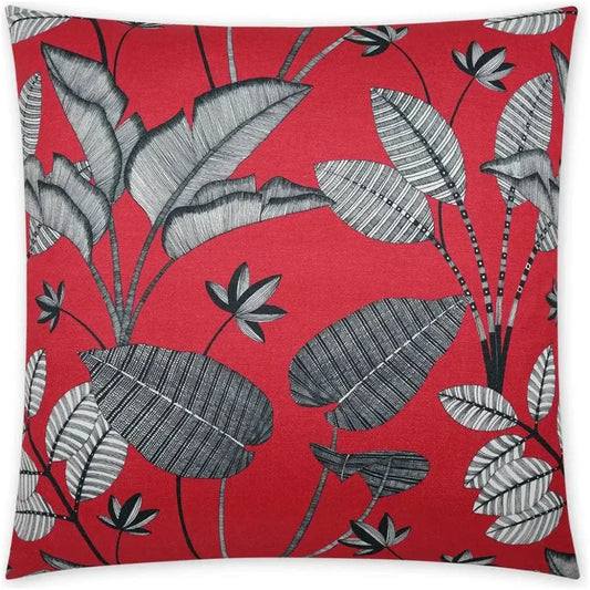 Luzon Red Floral Red Large Throw Pillow Insert - LOOMLAN - D.V. Kap - Throw Pillows