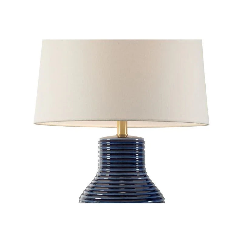 Lydia Bold Blue Glaze Table Lamp - LOOMLAN - Wildwood - Table Lamps