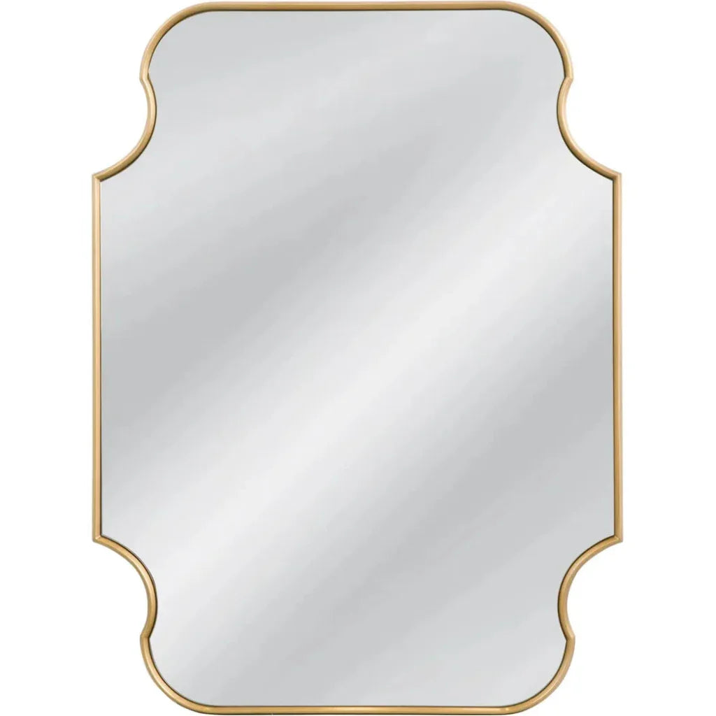 Lyenda Wood & Resin Gold Vertical Wall Mirror - LOOMLAN - Bassett Mirror - Wall Mirrors