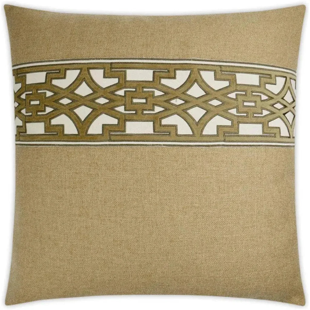 D.V. Kap Lyon Saffron Brown Throw Pillow With Insert