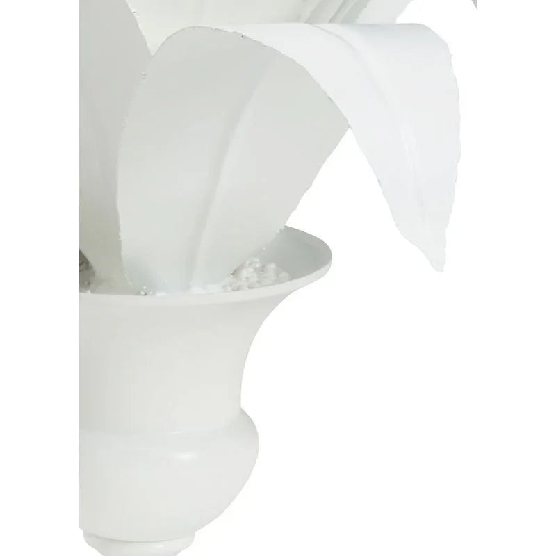 Lyon Tole White Flower Sculpture - LOOMLAN - Chelsea House - Statues & Sculptures