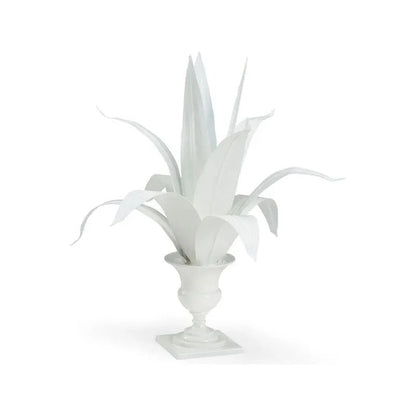 Lyon Tole White Flower Sculpture - LOOMLAN - Chelsea House - Statues & Sculptures