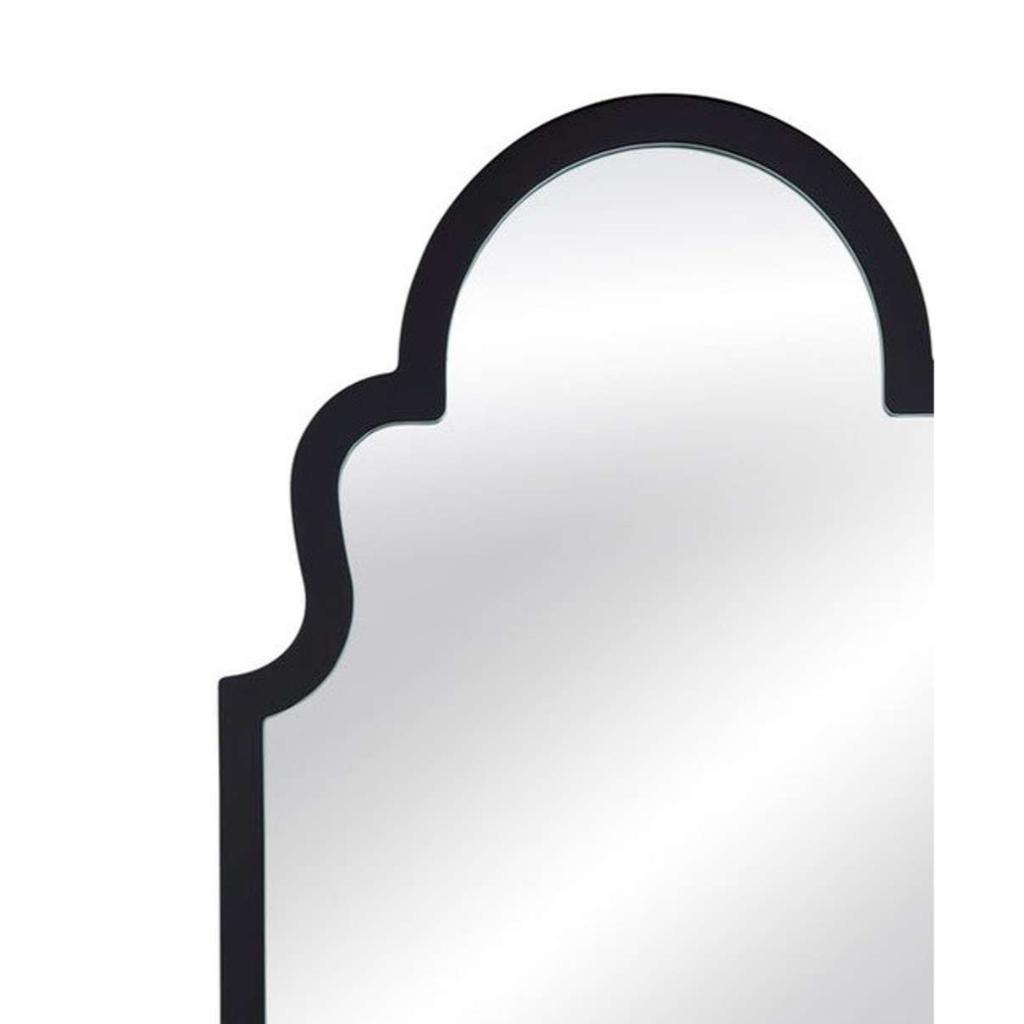 Stylish Wood Framed Vertical Wall Mirror -- view 2