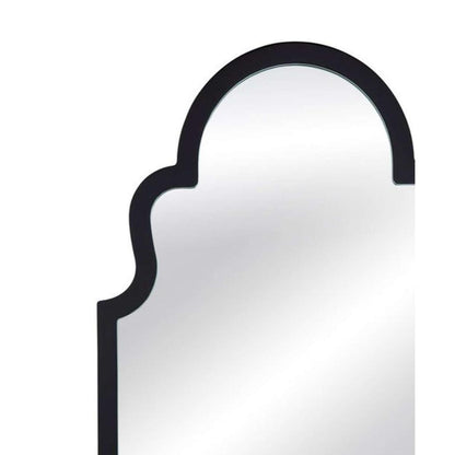 Stylish Wood Framed Vertical Wall Mirror -- view 2