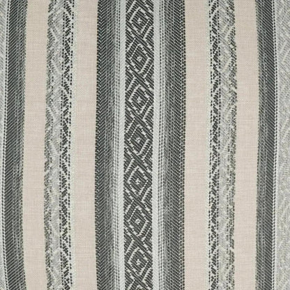 Macaroon Stripes Mist Grey Large Throw Pillow Insert - LOOMLAN - D.V. Kap - Throw Pillows