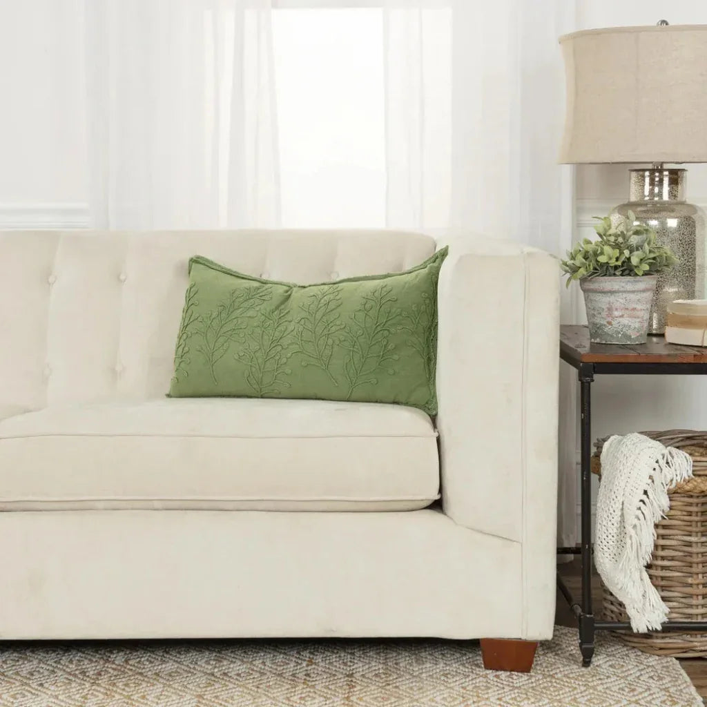 Madea Embroidered Long Lumbar Decorative Pillow - LOOMLAN - LOOMLAN - Throw Pillows